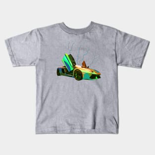 Lambo Aventador Storm Greenery Sand Kids T-Shirt